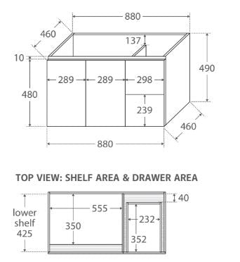 Elka 1500mm Wall Hung Vanity With Stone Top