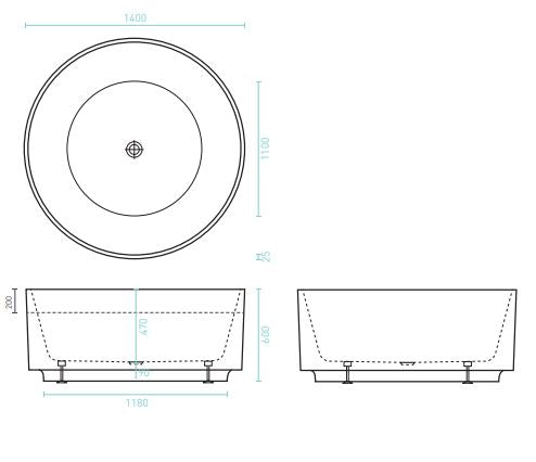 Florencia 1400 Freestanding Bath