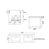 Rimini Rain Forest 1500mm Wall Hung Vanity