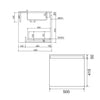 Rimini Rain Forest 600mm Wall Hung Vanity