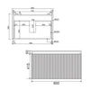 Rimini Rain Forest 800mm Wall Hung Vanity