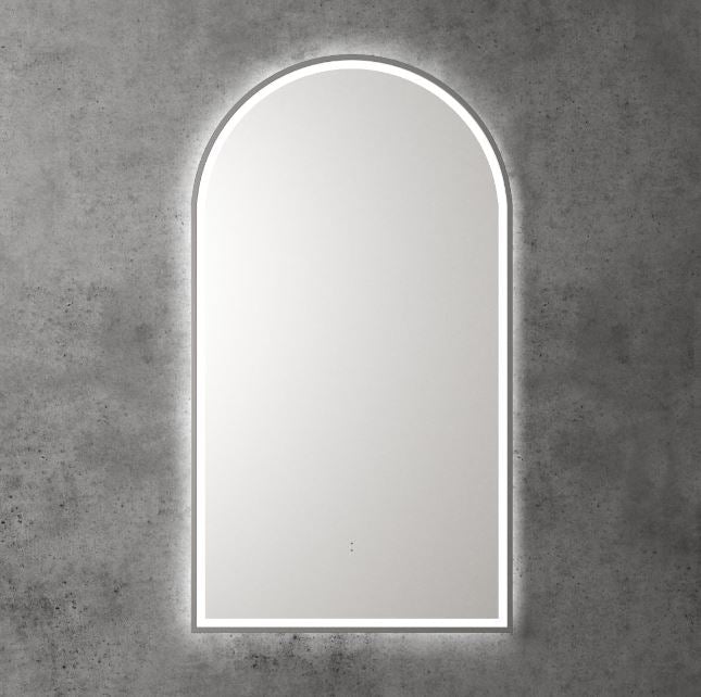 Arch 500 Gunmetal Framed LED Mirror