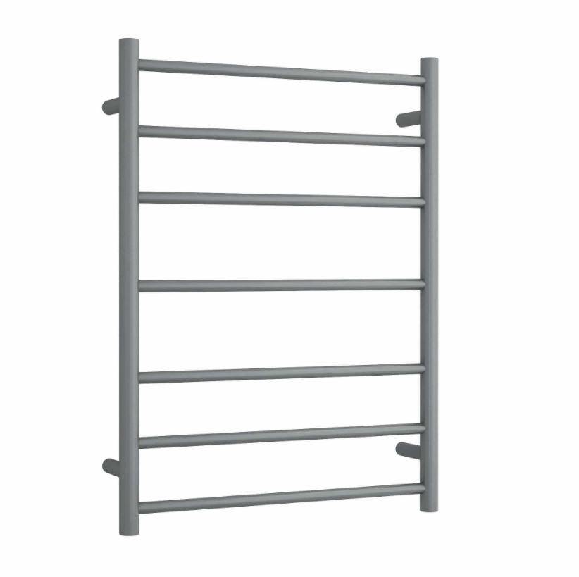 600 x 800 Gun Metal Round Ladder Heated Towel Rail