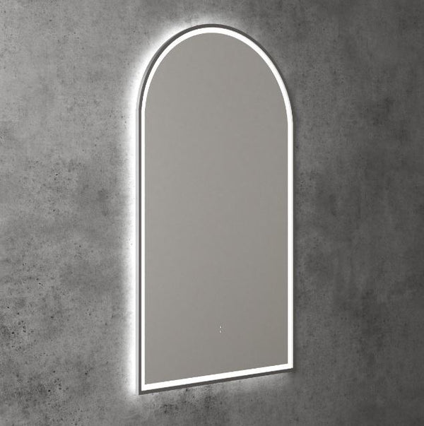 Arch 500 Gunmetal Framed LED Mirror