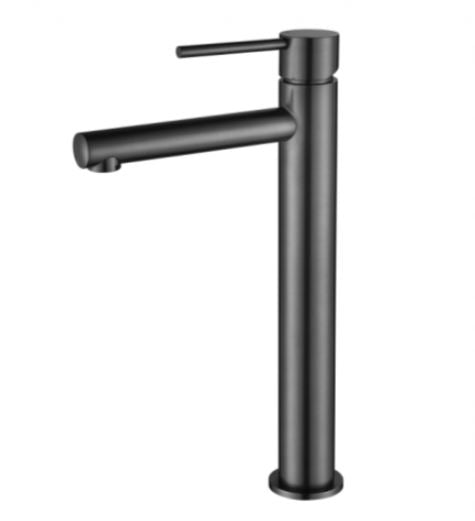 Round Mini Tall Basin mixer - Gunmetal