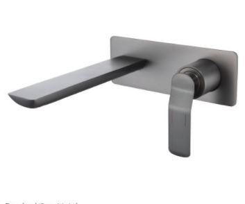 Synergii Wall Mount Basin Mixer - Gunmetal