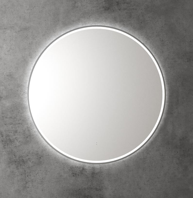 Round 700mm Gunmetal Framed LED Mirror