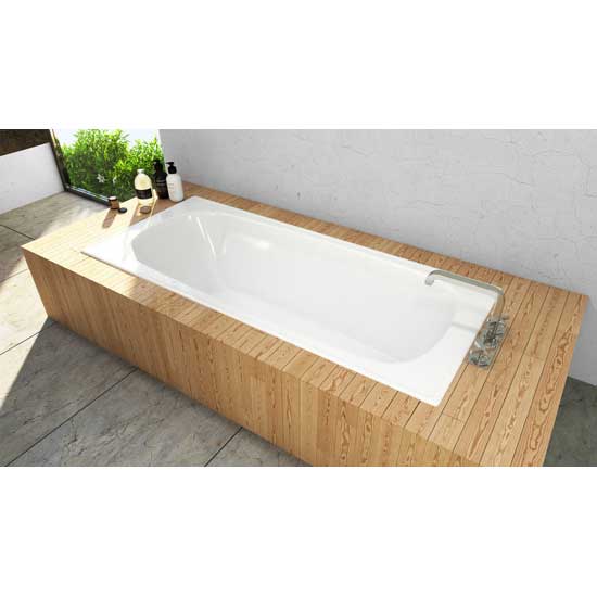 Giorgia Pressed Metal Bath 1500mm-1700mm