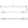 Legra Chrome Glass Shelf - Bayside Bathroom