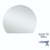 D-Shaped 900x750 Polished Edge Mirror