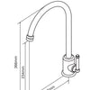 Federation Chrome Tall Gooseneck Sink Mixer