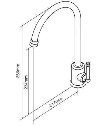 Federation Chrome Tall Gooseneck Sink Mixer