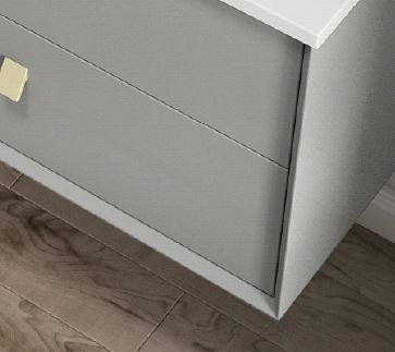 Boston Light Grey 600mm Wall Hung Vanity