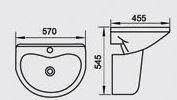Leo Wall hung Basin - Bayside Bathroom