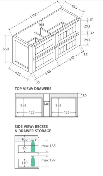 Hampton 1200mm Vanity