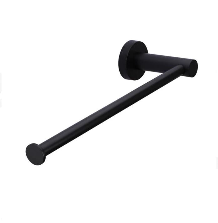 Meir Round Guest Towel Rail - Matte Black