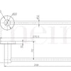 Meir Round Guest Towel Rail - Champagne