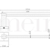 Meir Square Guest Towel Rail - Matte Black