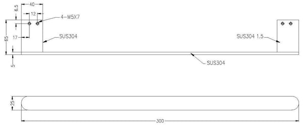 Ecco Hand Towel Rail - Brushed Nickel - Bayside Bathroom