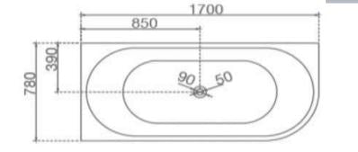 Harper Corner Bath 1500-1700mm