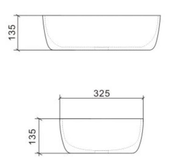 Harper Slim Basin - White Gloss