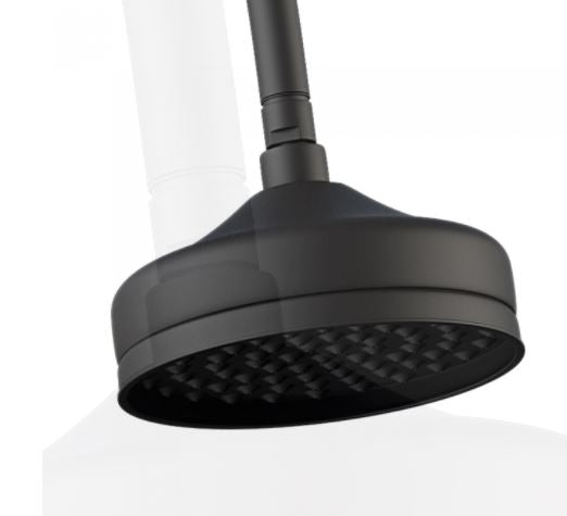 Lillian Twin Rail Shower - Matte Black