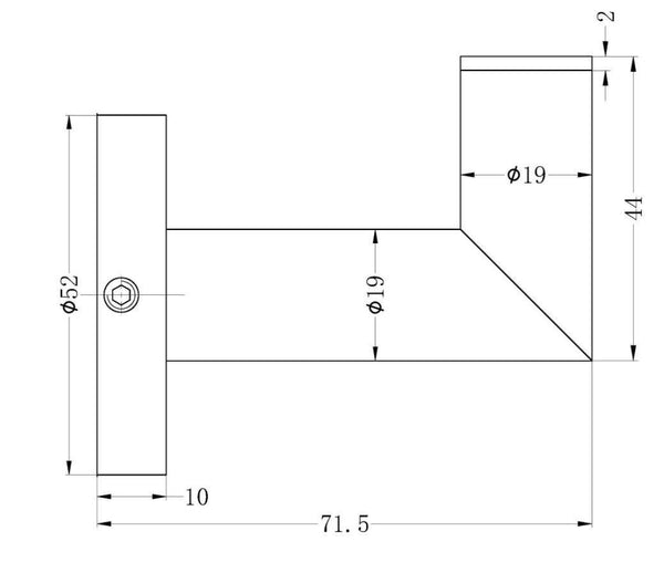 Dolce Hand Robe Hook - Brushed Nickel - Bayside Bathroom