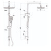 Huntingwood Full Twin shower set- Matte Black