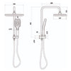 Huntingwood Mini Twin shower set- Chrome