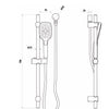 Huntingwood shower rail- Chrome