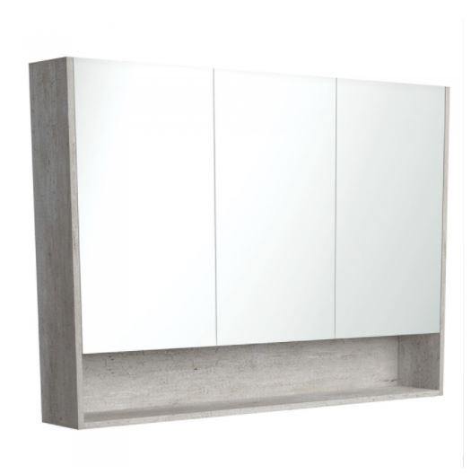 Industrial Edge Mirror Cabinet With Undershelf 750 - 1200mm - Bayside Bathroom