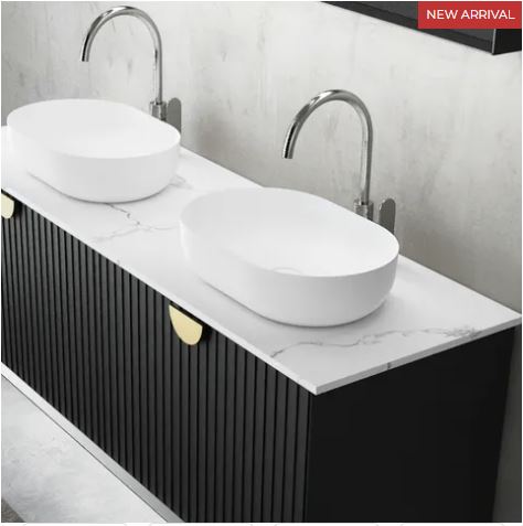 Finley Matte Black 1500mm Wall Hung Vanity