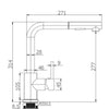 Miko Black Pull Out Sink Mixer