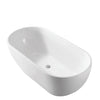 Koko 1680mm Matte White Freestanding Bath