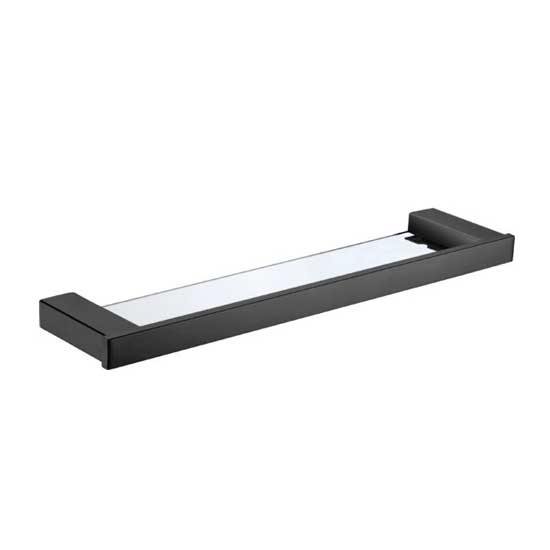 Bianca Black glass shelf - Bayside Bathroom