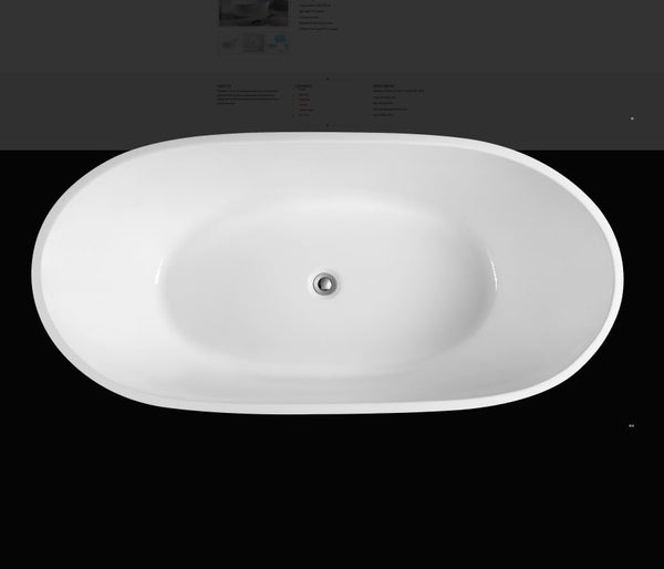 Leslie 1300 Gloss White Freestanding Bath