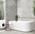 Lincoln Fluted Oval Matte White Corner Freestanding Bath