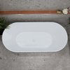 Lincoln Fluted Oval Matte White 1500-1700mm Freestanding Bath