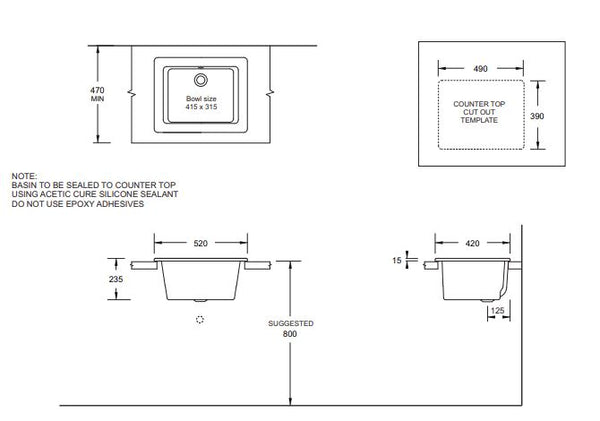 Utility 520 Sink
