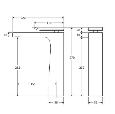 Lincoln Tall Basin Mixer