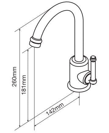 Federation Brass Gold Short Basin Mixer