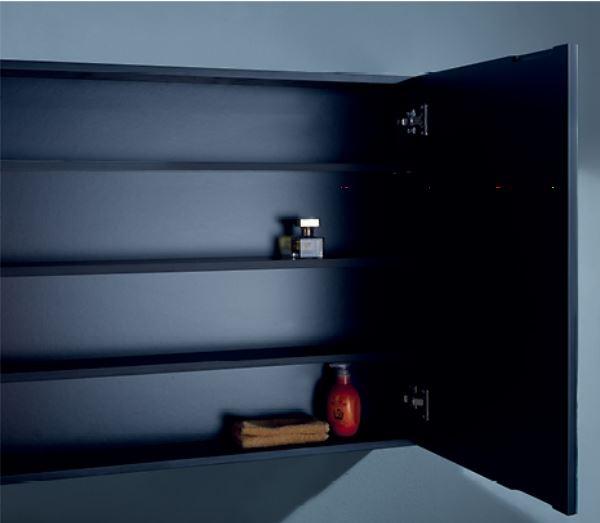 900mm Matte Black Shaving Cabinet