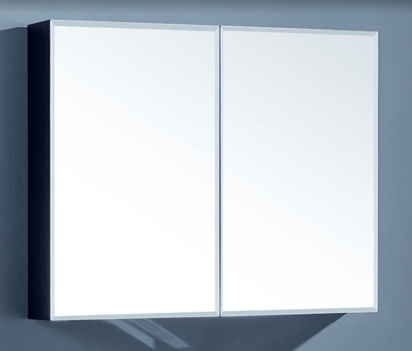 900mm Matte Black Shaving Cabinet