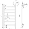 Luna 460R Non-Heated Towel Ladder- Chrome