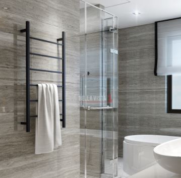 Luna 700S Non-Heated Towel Ladder- Matte Black