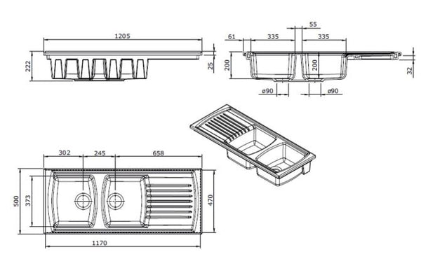 Lusitano 120 sink