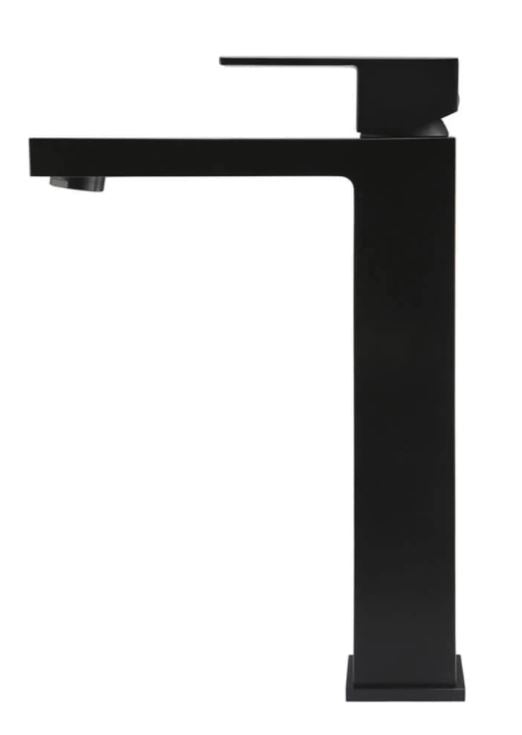 Meir Square Tall Basin Mixer - Matte Black