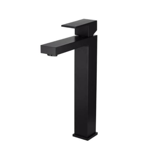 Meir Square Tall Basin Mixer - Matte Black