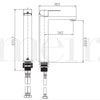 Meir Square Tall Basin Mixer - Matte Black