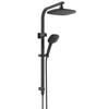 Corban Twin Rail Shower - Matte Black